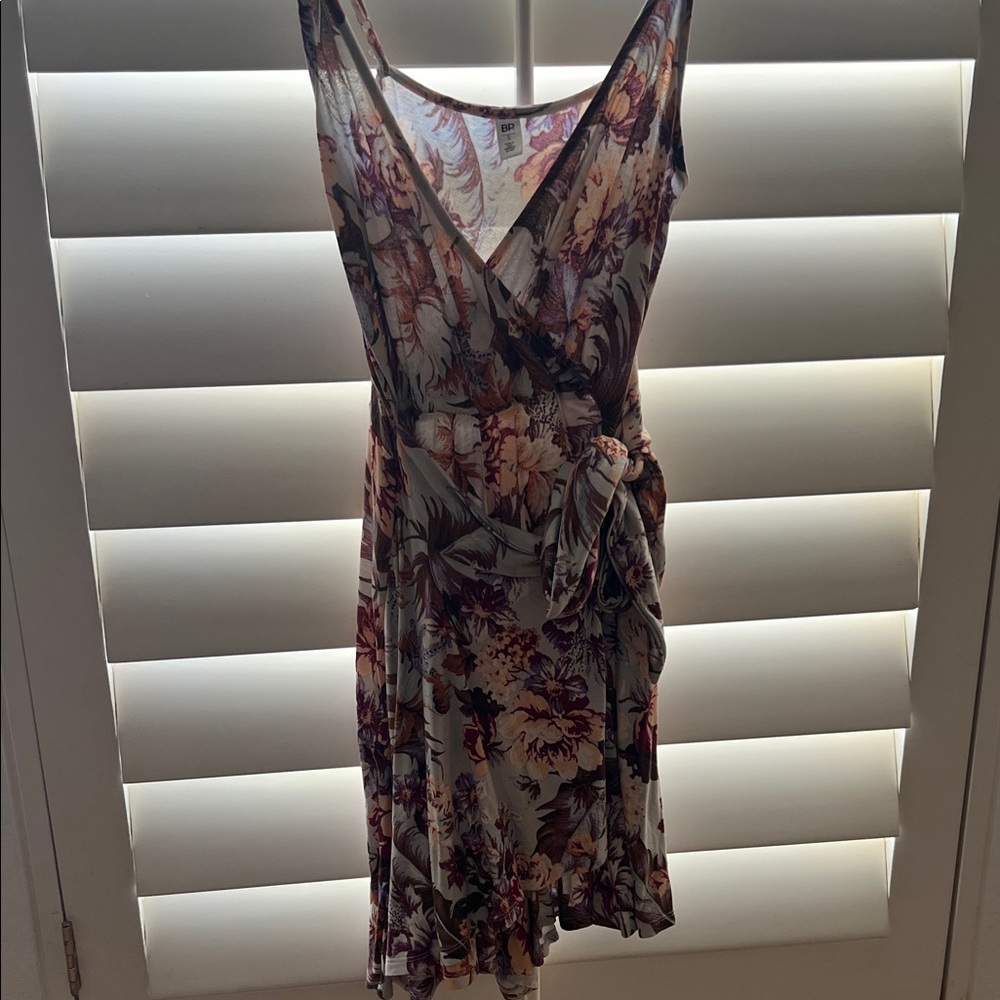 BP Floral V-Neck Midi Dress